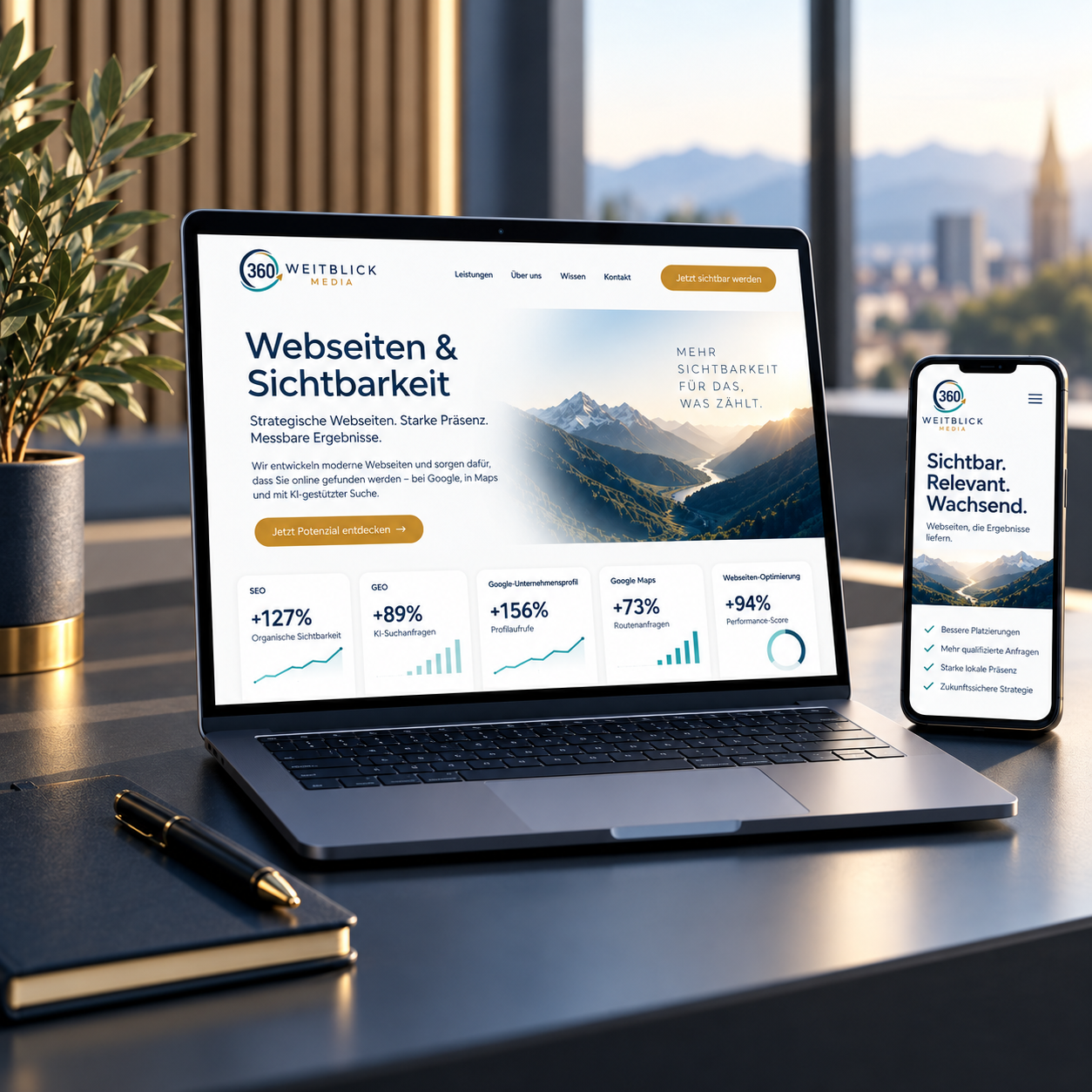 Strategische Webseiten. stärke der präsenz. messbare ergebnisse - weitblick360media Strategische Webseiten. stärke der präsenz. messbare ergebnisse - weitblick360media