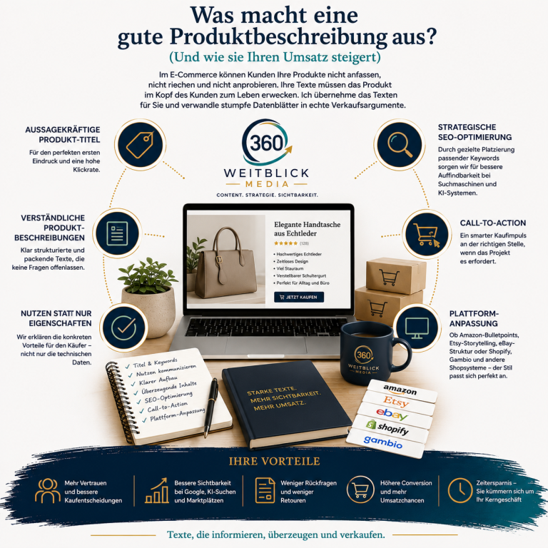 was macht eine Produktbeschreibung aus - mehr erfahren - weitblick360media.de